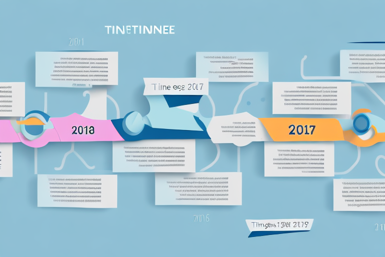 A project timeline with milestones and key events