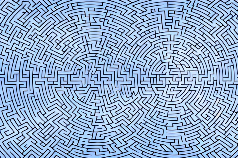 A maze with a path leading to a goal