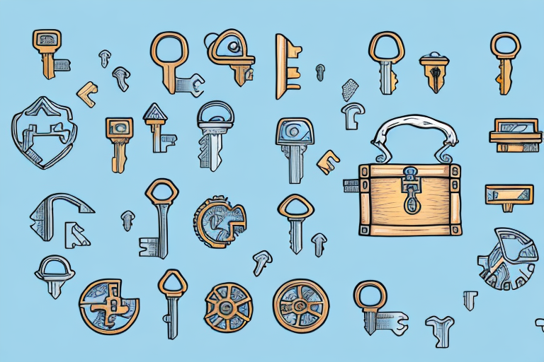 A set of keys and a treasure chest