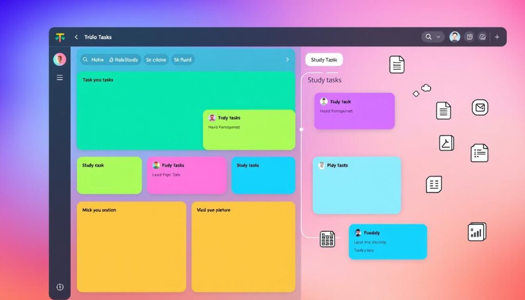 Trello features for visual task organization